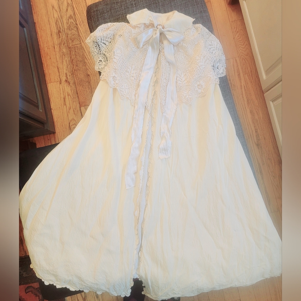 Antique Historical Edwardian Christening Cape